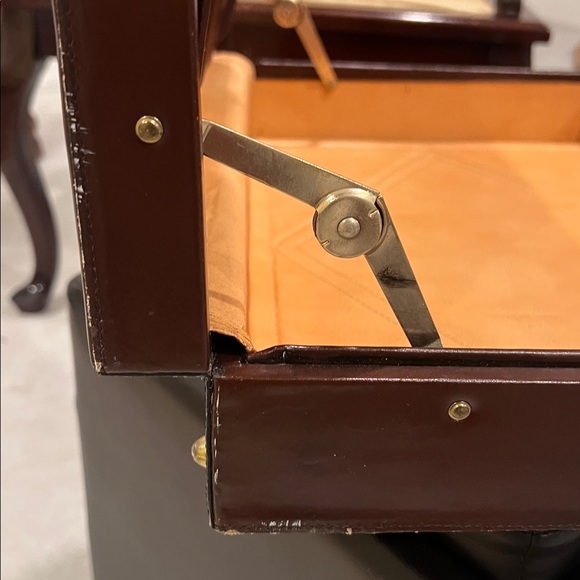 Vintage Leather Attaché Briefcase, Lined, Franzem Combination Lock, 1980s Case - Picture 8 of 9